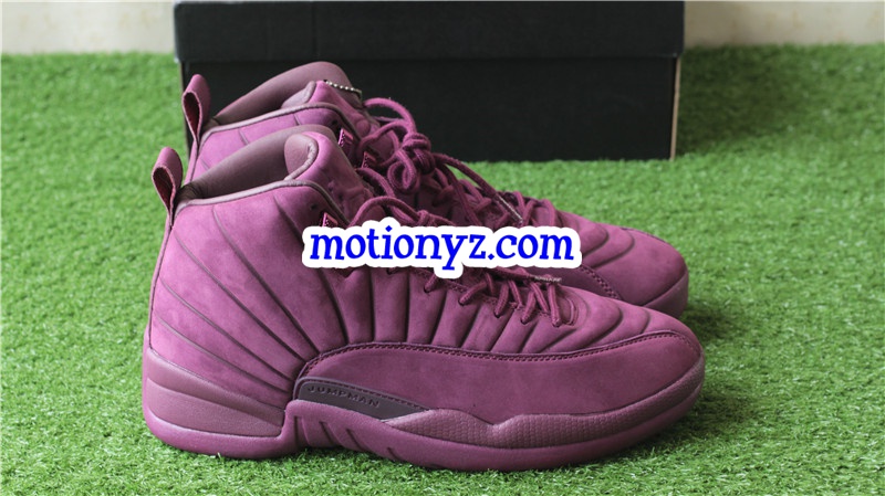 Authentic Air Jordan 12 PSNY Burgundy bordeaux